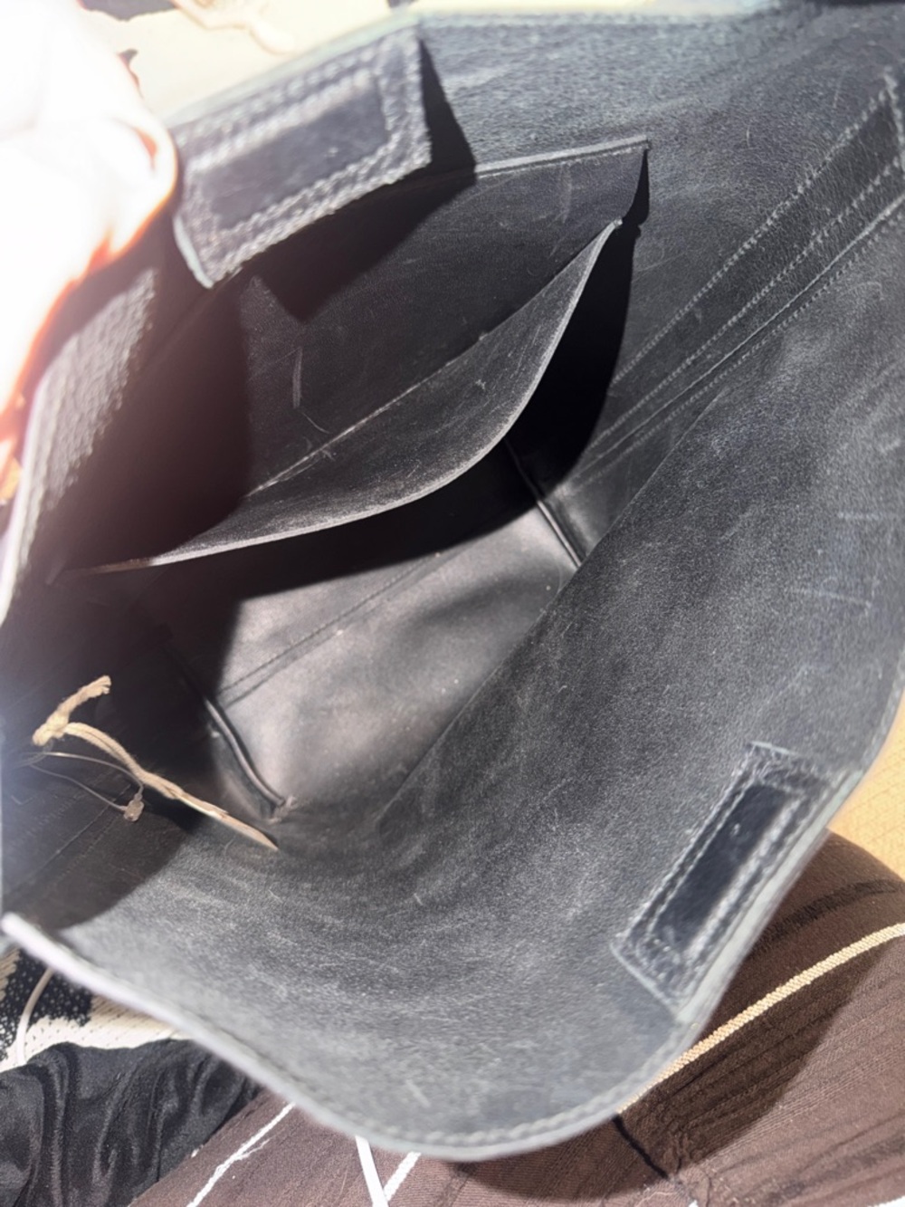 Madewell Black Leather Tote with Grommet Strap - Picture 3 of 3